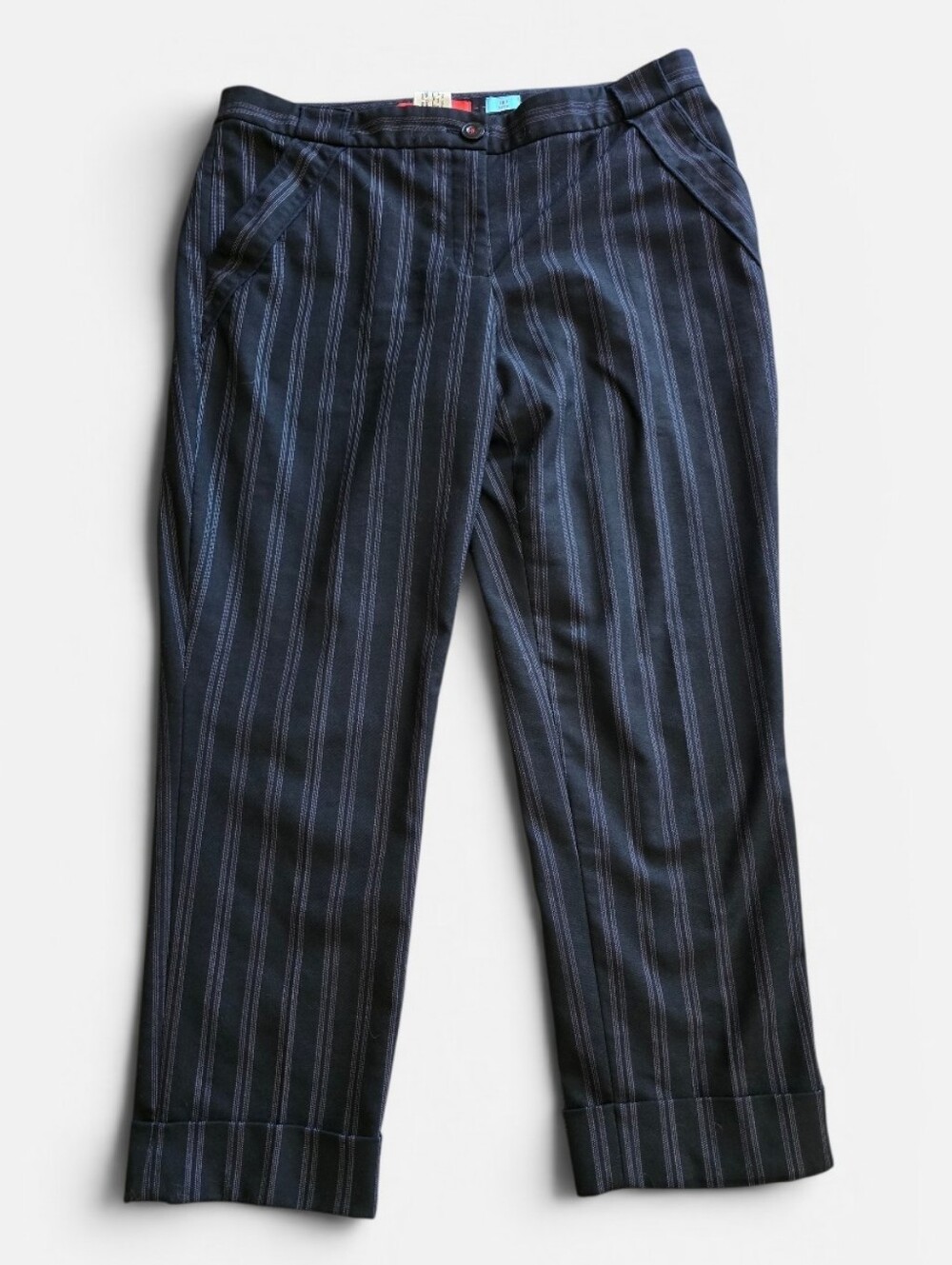 Anthropologie Cartonnier Lou Taper Pinstripe Trousers Size 12